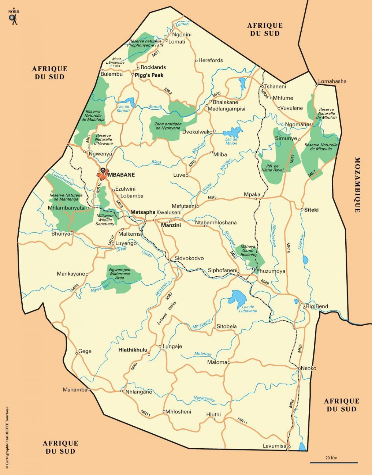 ezulwini valley Swaziland mappa