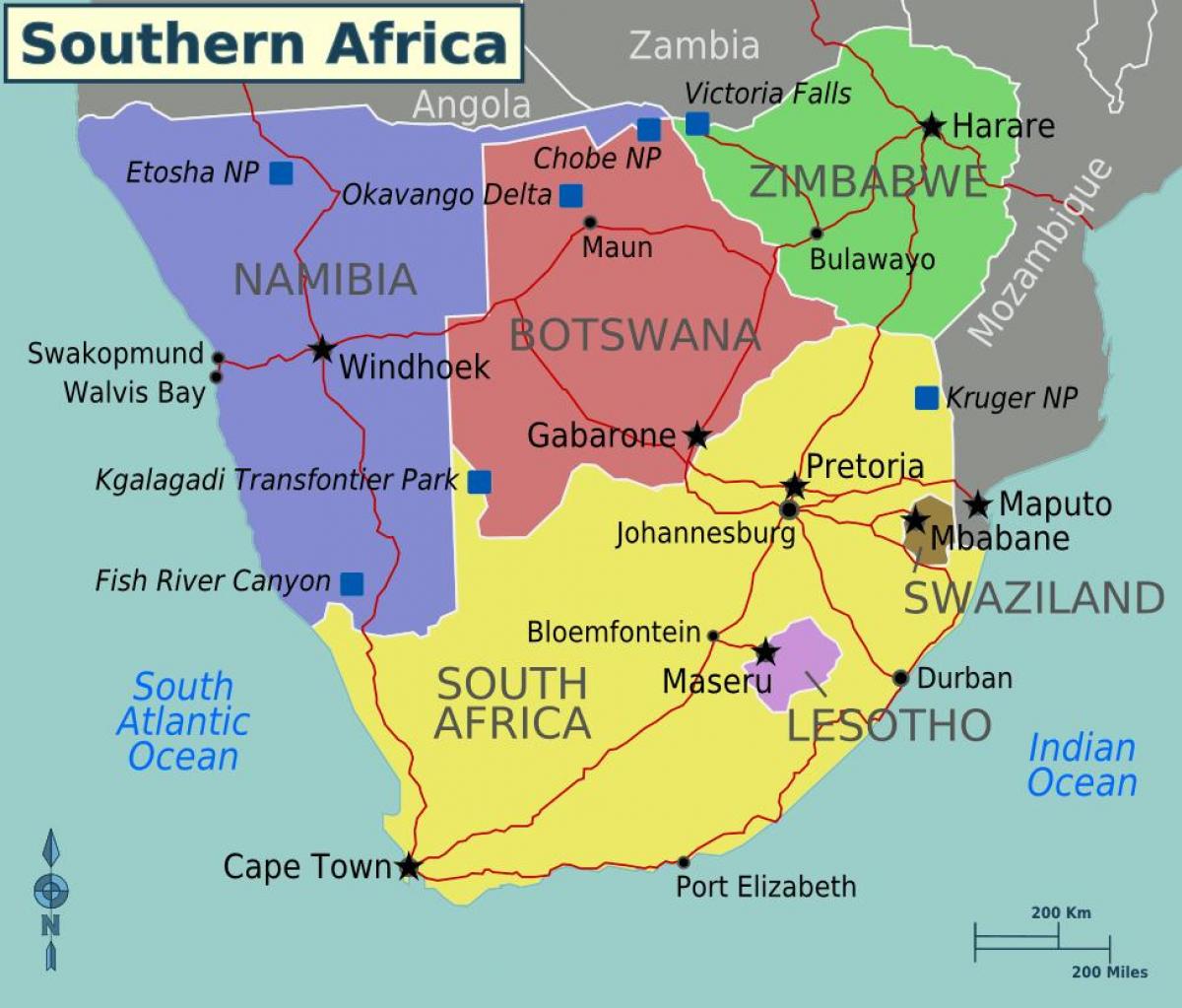 Mappa di maputo Swaziland