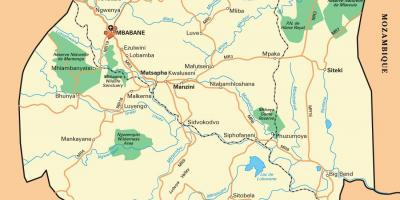 Ezulwini valley Swaziland mappa