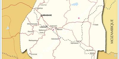 Mappa della città Swaziland